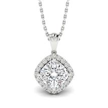Diamond White Gold Fine Gemstone Necklace Levin