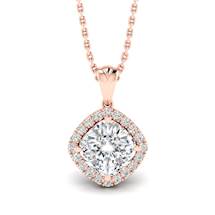 Diamond Rose Gold Fine Gemstone Necklace Levin