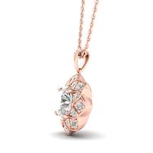 Diamond Rose Gold Fine Gemstone Necklace Santorini