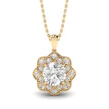 Diamond Yellow Gold Fine Gemstone Necklace Santorini