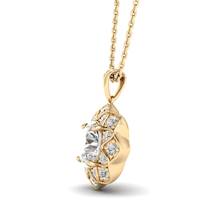 Diamond Yellow Gold Fine Gemstone Necklace Santorini