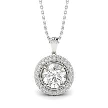 Diamond White Gold Fine Gemstone Necklace Aura