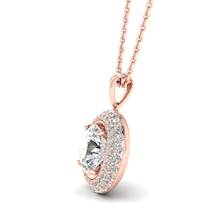 Diamond Rose Gold Fine Gemstone Necklace Aura