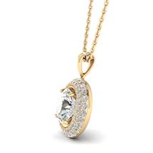 Diamond Yellow Gold Fine Gemstone Necklace Aura