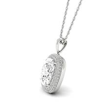 Diamond White Gold Fine Gemstone Necklace Milky Way