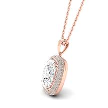 Diamond Rose Gold Fine Gemstone Necklace Milky Way