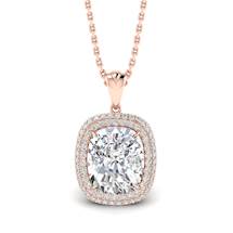 Diamond Rose Gold Fine Gemstone Necklace Milky Way