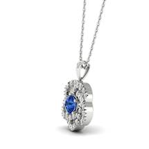 Blue Sapphire White Gold Fine Gemstone Necklace Dreamtime