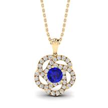 Blue Sapphire Yellow Gold Fine Gemstone Necklace Dreamtime