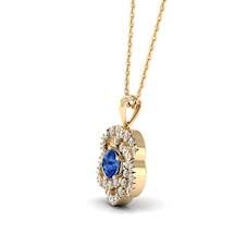 Blue Sapphire Yellow Gold Fine Gemstone Necklace Dreamtime