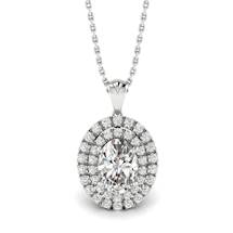 Diamond White Gold Fine Gemstone Necklace Corona
