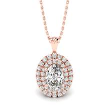 Diamond Rose Gold Fine Gemstone Necklace Corona