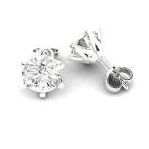 Diamond White Gold North Star Stud Earrings
