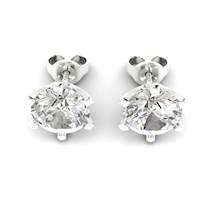Diamond White Gold North Star Stud Earrings