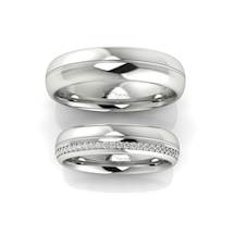 White Gold Wedding Ring Set Santiago