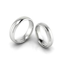 White Gold Wedding Ring Set Santiago