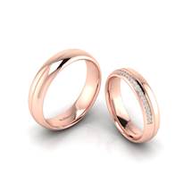 Rose Gold Wedding Ring Set Santiago