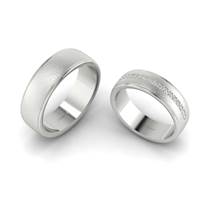White Gold Wedding Ring Set Evander