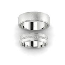 White Gold Wedding Ring Set Evander