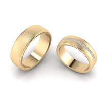 Yellow Gold Wedding Ring Set Evander