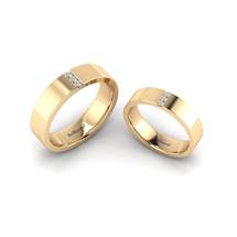 Yellow Gold Wedding Ring Set Ariella