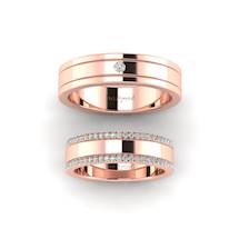 Rose Gold Wedding Ring Set Calahan
