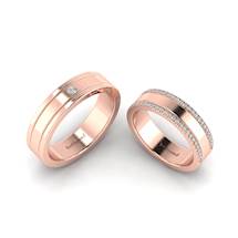 Rose Gold Wedding Ring Set Calahan