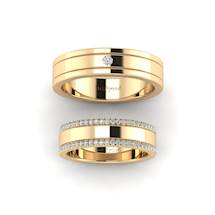 Yellow Gold Wedding Ring Set Calahan