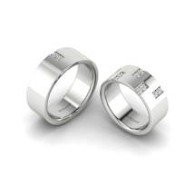 White Gold Wedding Ring Set Aida