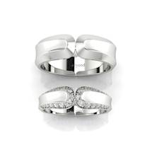 White Gold Wedding Ring Set Evy