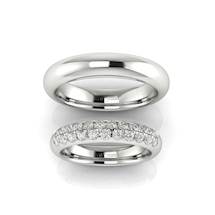 White Gold Wedding Ring Set Esmaria