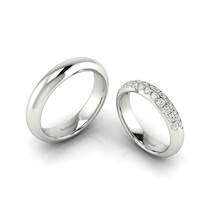 White Gold Wedding Ring Set Esmaria