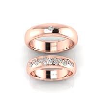 Rose Gold Wedding Ring Set Lorel