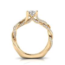 Designer Engagement Ring Florenzia Yellow Gold