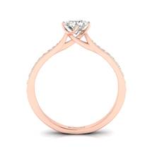 Designer Engagement Ring Freesia Rose Gold