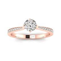 Designer Engagement Ring Freesia Rose Gold