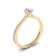 Designer Engagement Ring Freesia Yellow Gold