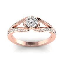 Designer Engagement Ring Peony Rose Gold