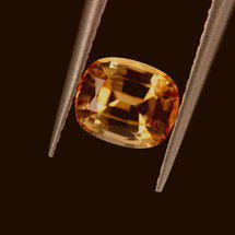 Orange sapphire 1.0ct rectangular cushion shape gemstone