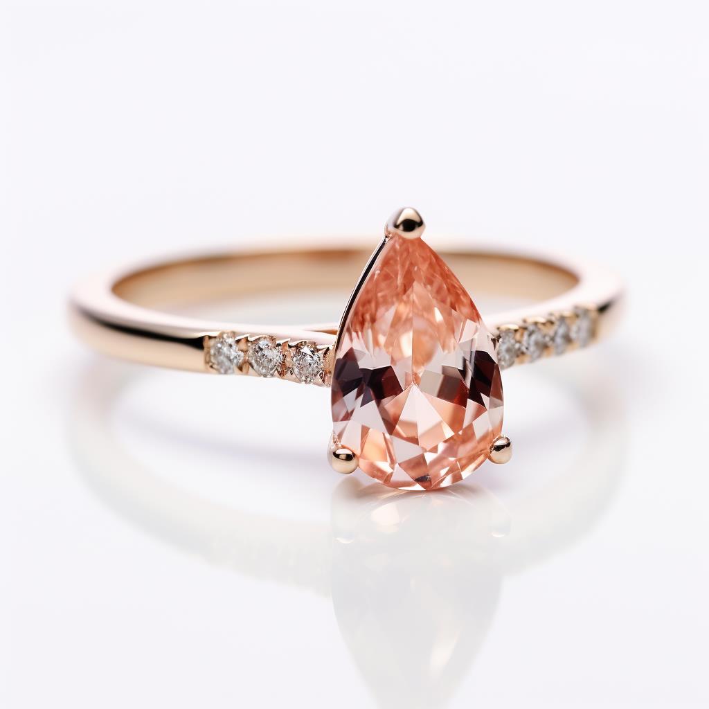 Padparadscha sapphire engagement ring 0.7ct Theadora