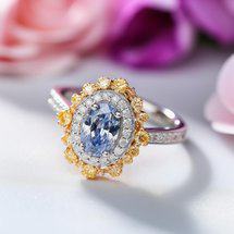 Halo blue sapphire engagement ring 1.5ct Melissa