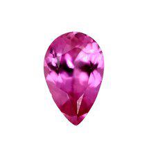 Brilliyond Jewellery pink sapphire pear shape halo engagement ring with diamond accents on white gold, front view.