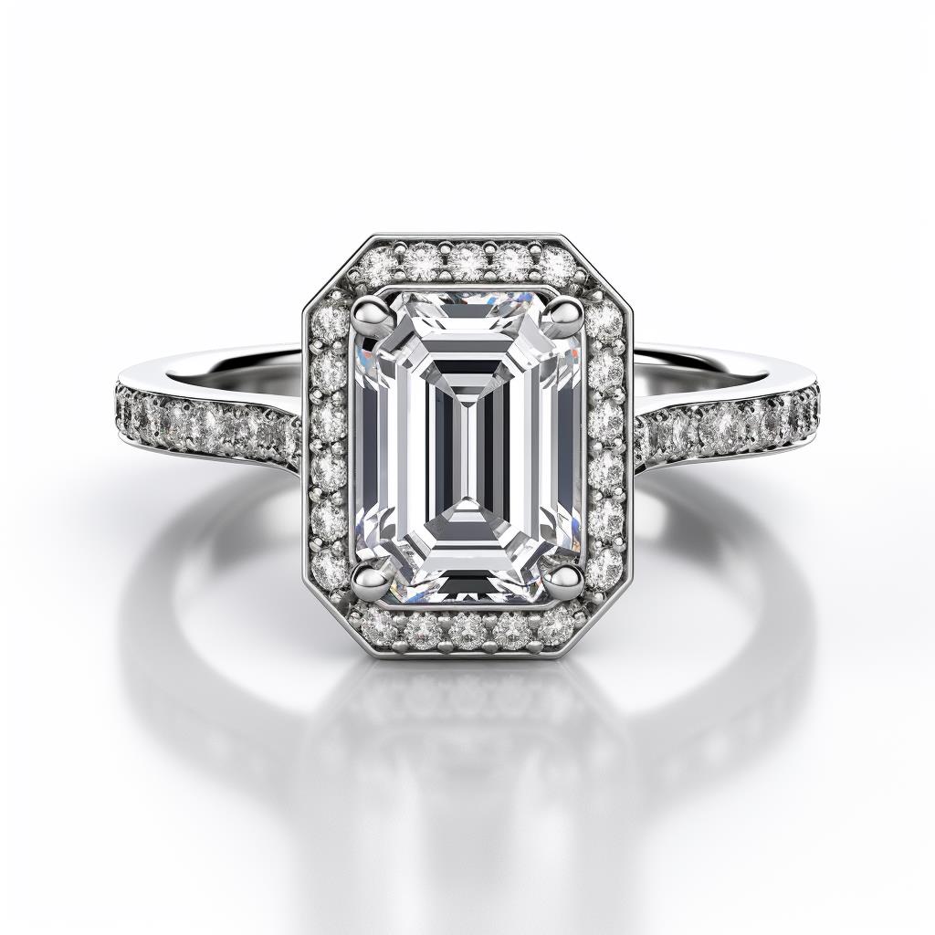 Halo diamond engagement ring Hermina