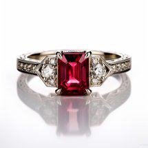 Edwardian Style Stone Pigeon Blood Red Ruby Engagement 1.0ct Selena