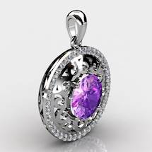 Design/Lace;Design/Moon Round;Gem/Amethyst;Collections/Immortal Queen