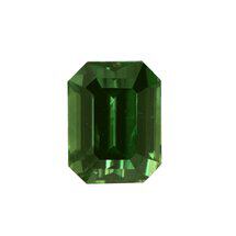 Emerald cut green sapphire 2.01ct