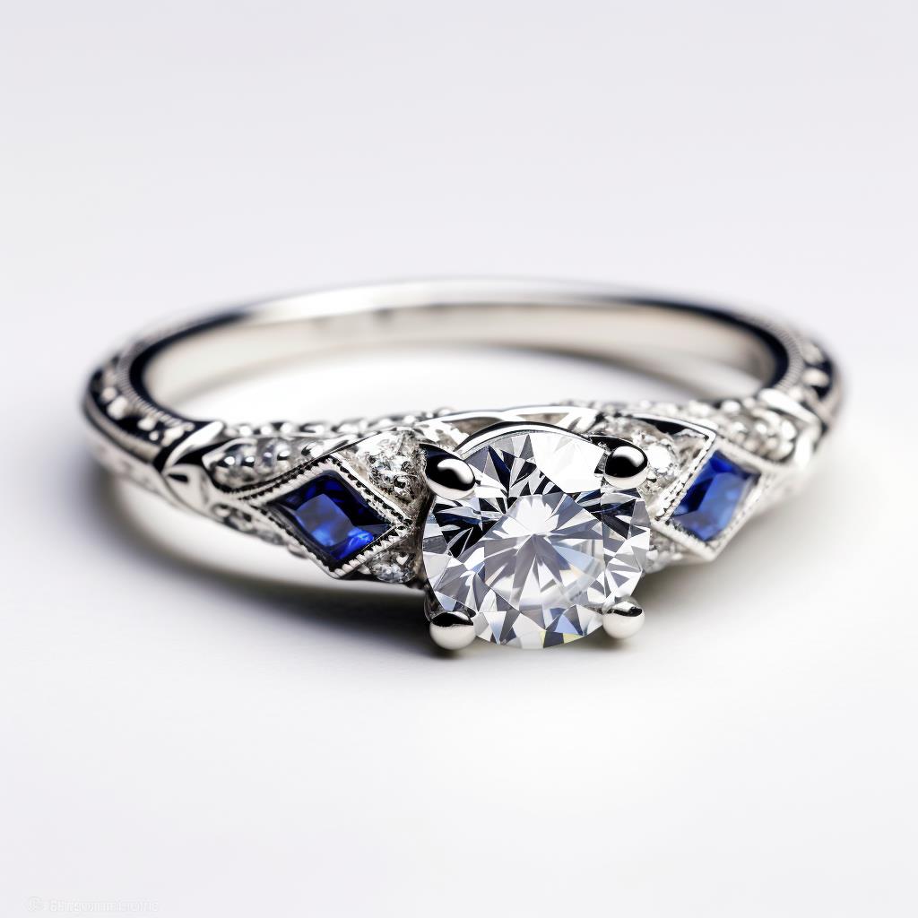 Diamond Filigree Engagement Ring Thadea