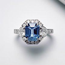 light blue sapphire engagement ring