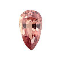 Pear shape 0.74ct padparadscha sapphire