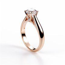 Cathedral style diamond engagement ring